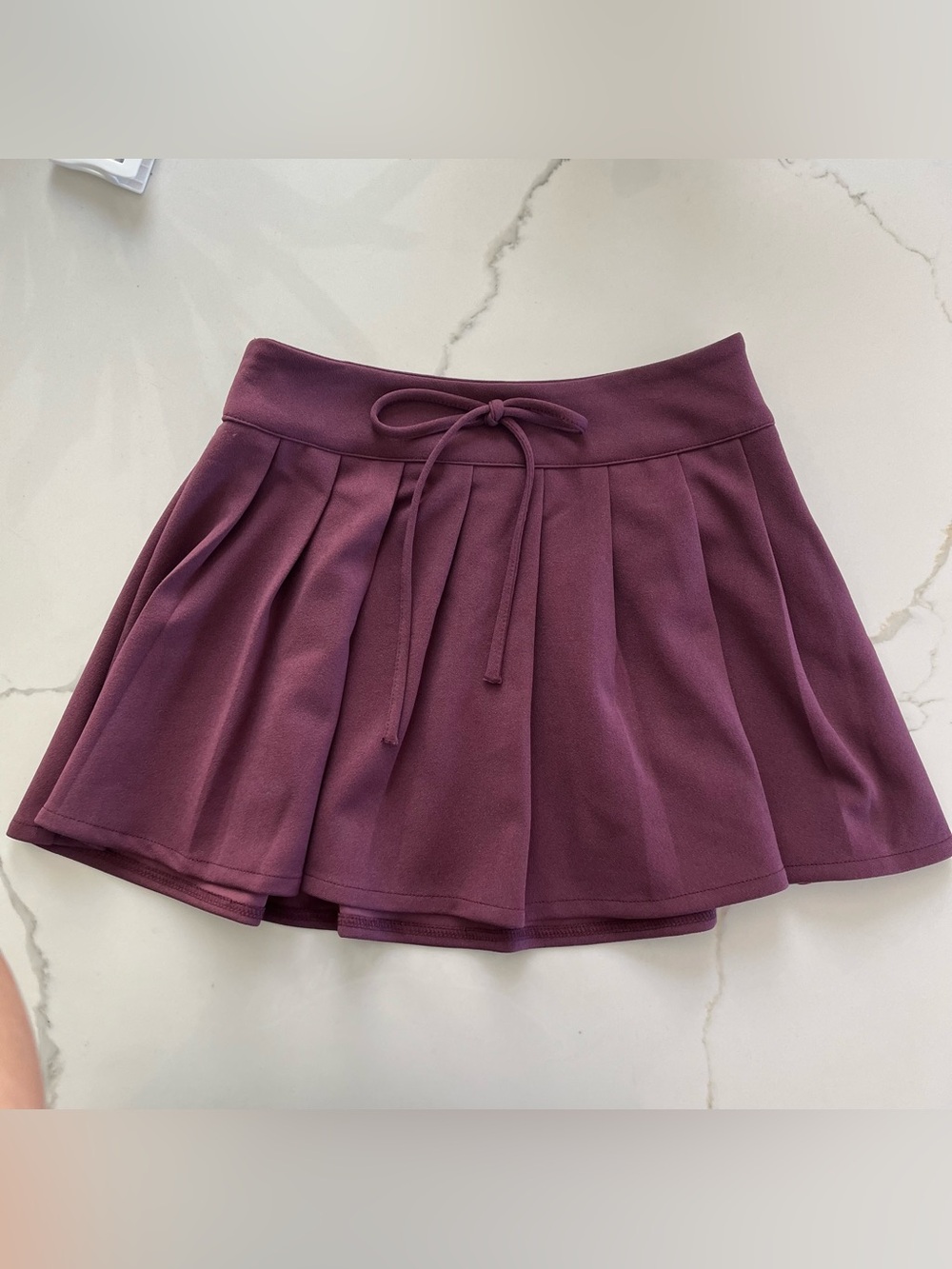 Sincerely Jules Pleated Mini Skirt Burgundy Juniors XS NEW